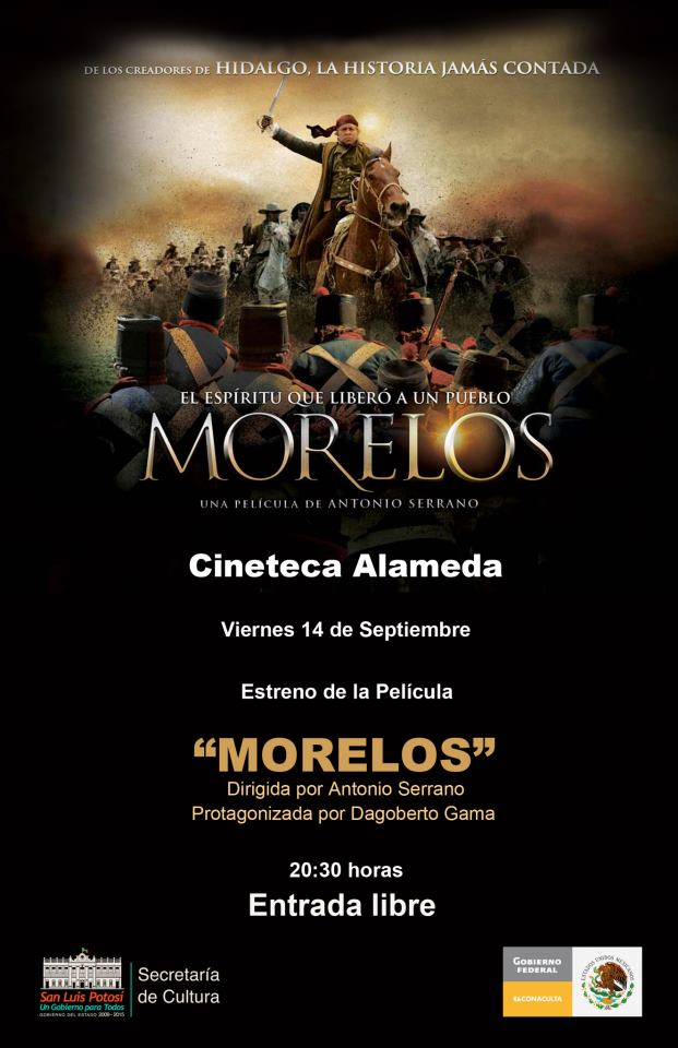 Este viernes, estreno de la cinta Morelos en SLP.