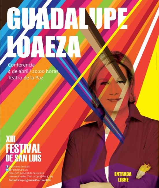 Guadaluoe Loaeza  en el XIII FEstival de San Luis